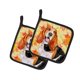 thumbnail image 1 of ""Caroline'S Treasures Basset Hound Agarradera Para Maceta Decorada 7,5 Alto X 7,5 Ancho Hojas De Otoño"", 1 of 1