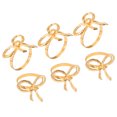 thumbnail image 1 of Unique Bargains Napkin Rings, 6 Pack 38mm ID Alloy Bow-knot Napkin Buckles, Gold Tone, 1 of 5