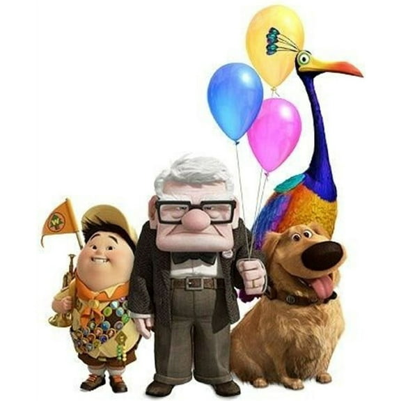 Up 5D DIY Diamond Art Painting by Number Kits Cartoon 12x16 Inch for Round Full Drill Rhinestone Cross Stitch Mosaic Art for Home Wall Decoration