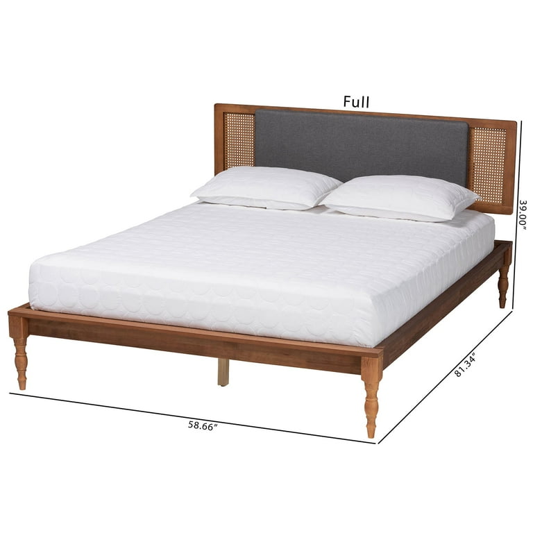 Baxton Studio Eliseo Platform Bed Mid-Century Modern Design