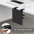 thumbnail image 5 of Ergonomics Desk Extender Tray, 9.5"x9.1" Punch-Free Clamp on, Foldable Keyboard Drawer Tray, Table Mount Arm Wrist Rest Shelf, Computer Elbow, 5 of 5