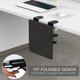 thumbnail image 5 of Bandeja extensible ergonómica para escritorio, 24 x 23 cm, con abrazadera sin perforaciones, bandeja plegable para teclado, reposamuñecas con brazo para montaje en mesa y codo para computadora., 5 of 5