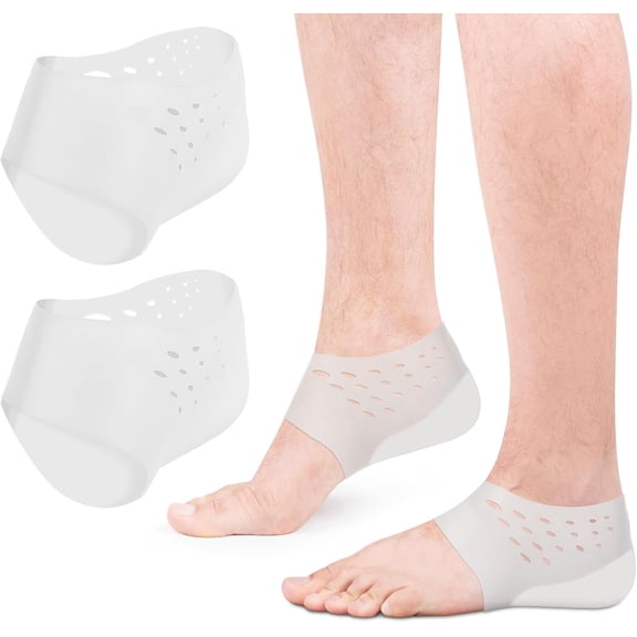 Height Increase Insoles Invisible Silicone Shoe Lifts Half Heel Cushion Pads with Arch Support for Women and Men