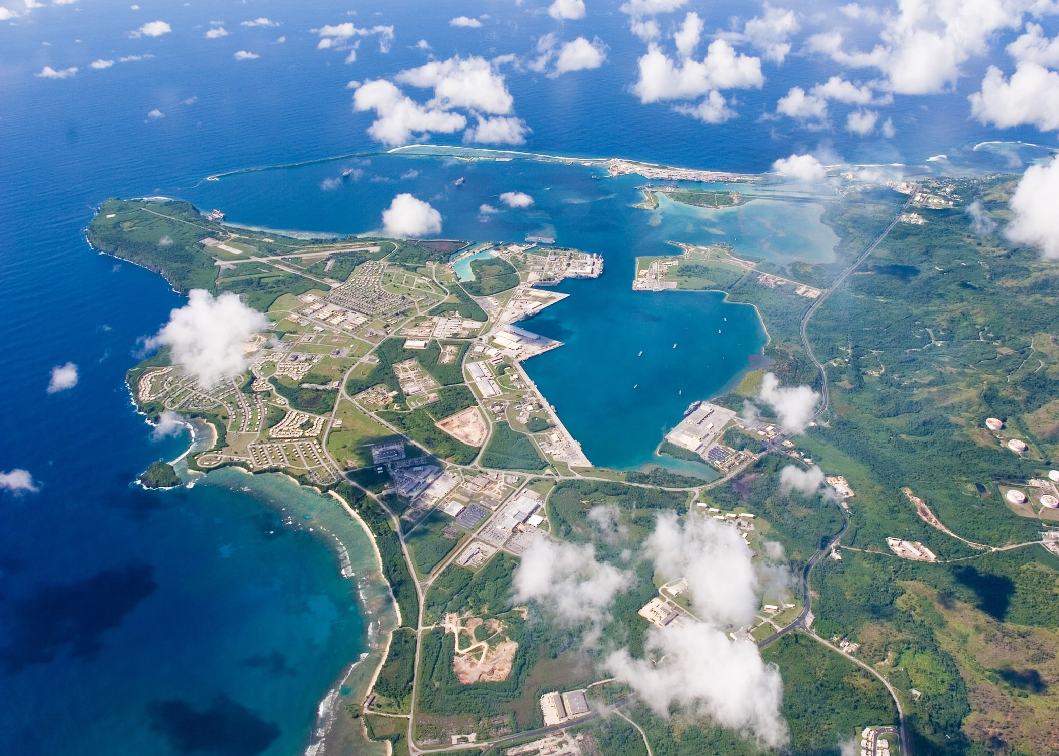 LAMINATED POSTER An Aerial View Of U S Naval Base Guam Sept 20 2006 