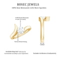 thumbnail image 5 of Rosec Jewels Certified Moissanite Engagement Ring 1 Carat - Bypass Ring - 6 mm Round Ring - D-VS1 Quality - with Jewelry Box, 18K Yellow Gold, US 10.00, 5 of 8