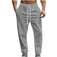 thumbnail image 3 of Styesk Men's Pants Man Large Size Fashion Fallow Pockets Drawstring Waist Binding Leg Pants, 3 of 9