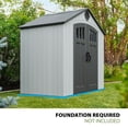 thumbnail image 6 of Lifetime Polyethylene Storage Shed, 33.8 sq ft., 8 ft. x 5 ft. Gray (60468), 6 of 12