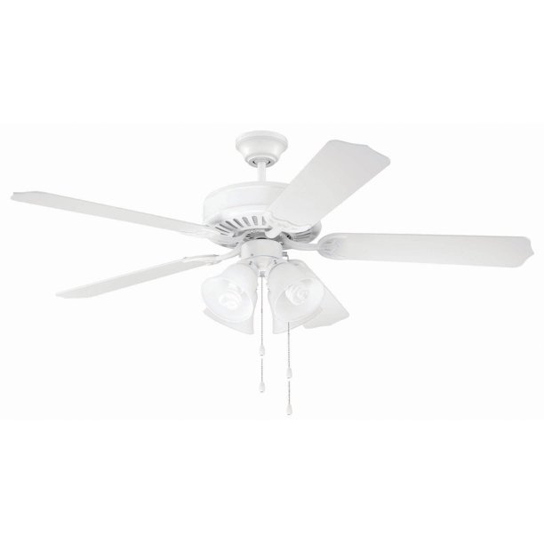 Craftmade Pro Builder 52 In Indoor Ceiling Fan With Pointed Blades And 4 Lights Walmart Com Walmart Com