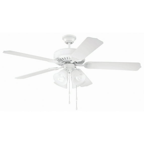 Craftmade Pro Builder 52 in. Indoor Ceiling Fan with Pointed Blades and 4 Lights