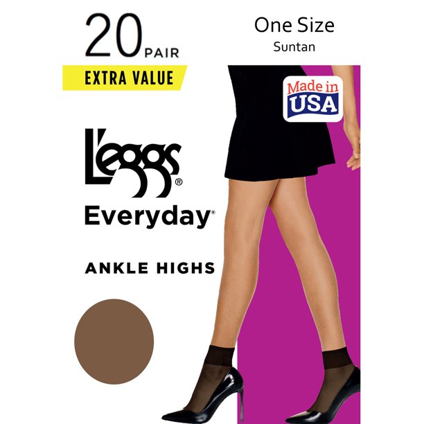 L'eggs L'eggs Everyday Ankle High, 20 Pack