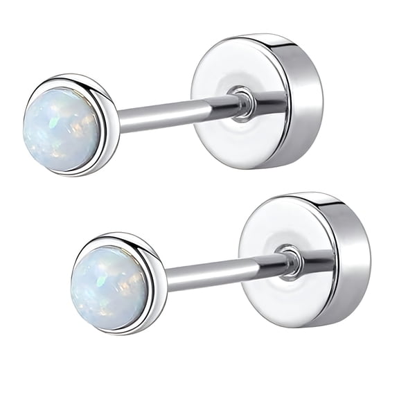 DESIGNICE 2Pcs Stud Earrings for Women, Smooth Feel Stud Earrings for Women Hypoallergenic, Glossy Surface Flat Back Stud Earrings
