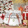 thumbnail image 5 of Fuzoiu Home Sweet Home Floral Print Christmas Gift Bag,Burlap Gift Bag with Drawstring Closure & Hang Tag,Perfect for Holidays, Birthdays, and Special Occasions-Medium, 5 of 7