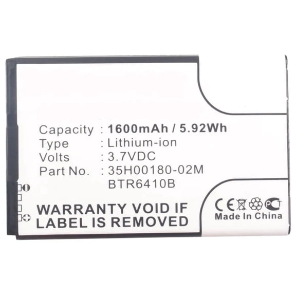 Batteries N Accessories BNA-WB-L3796 Cell Phone Battery - Li-ion, 3.7, 1600mAh, Ultra High Capacity Battery - Replacement for HTC 35H00180-02M, BTR6410B Battery