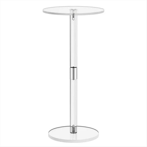 ckepdyeh Acrylic Transparent Coffee Table Clear Drink Table Small Round End Room Side Table Acrylic Desk Home Decorations