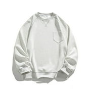 Vintage Clothes Men Hoodless Sweatshirt Pull Over Sweaters Sweat Shirt for Mens Men Tops Big and Tall Mens Clothing Sweater Pullovers Warm Sweater for Men