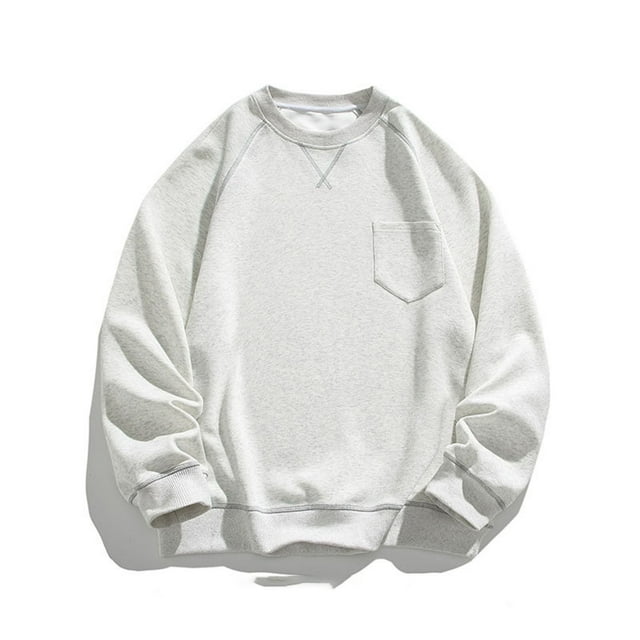 pstuiky manga larga para hombre, Suéter deportivo informal de cuello redondo con bloques de color para hombre, suéter con bolsillo y manga larga, blusas de cuello redondo l