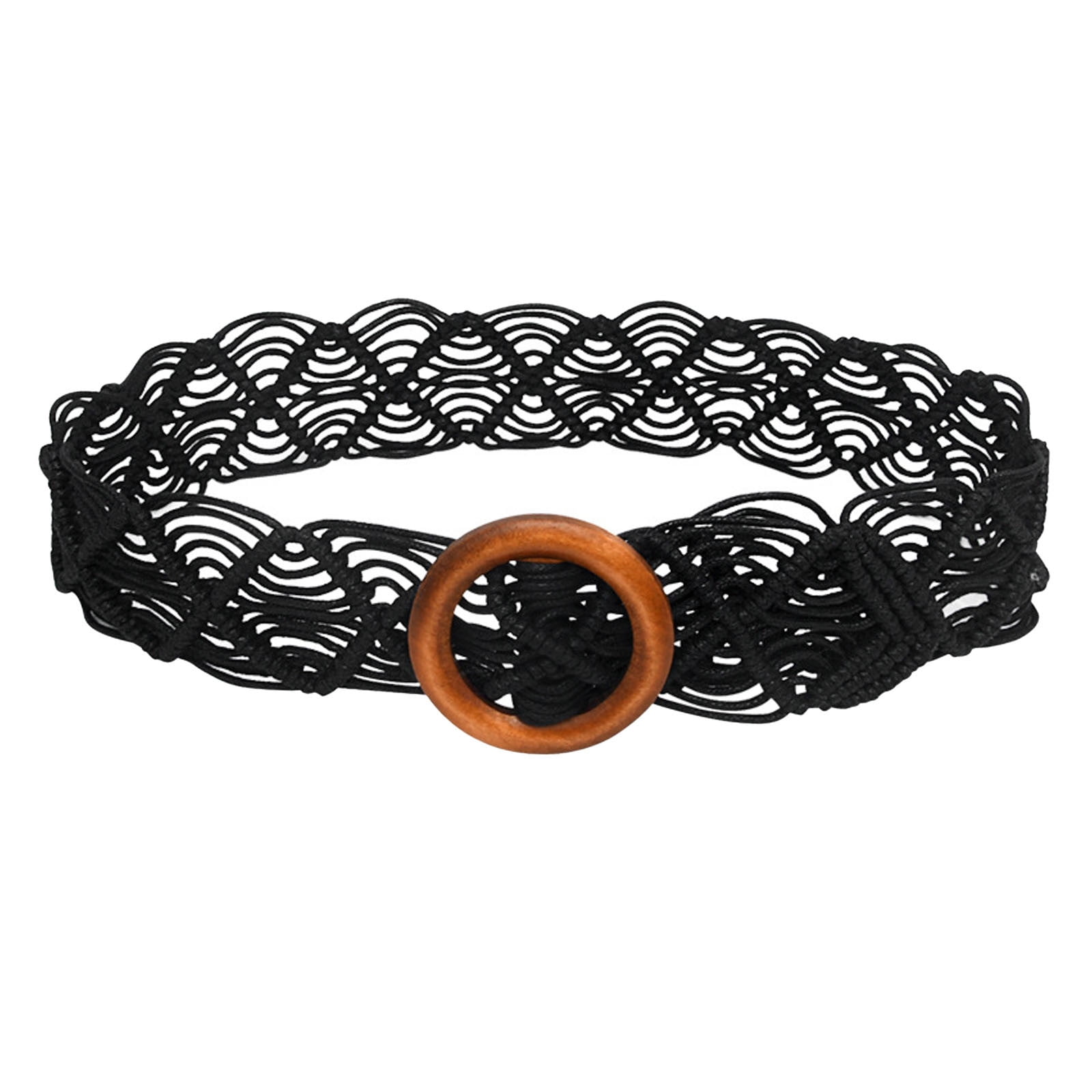 Women Belt Straw Woven Elastic Stretch Wide Waist Belts For Dresses