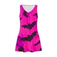 thumbnail image 4 of WFJCJPAF 2025 New Halloween Halloween Dresses for Women You Wear to Halloween Wedding,Women's Summer Comfort Fashion Printing Pocket Sleeveless V-Neck Dress - Hot Pink M, 4 of 5