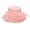 Light Pink, variant on HEVIRGO Women Church Cap Wide Brim Four Flowers Summer Organza Semi-transparent Sun Hat Headgear Red Net Yarn