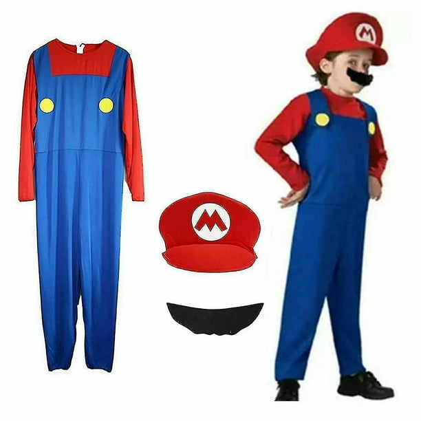 Disfraz de Super Mario Luigi Bros para niños, disfraz de disfraz Z