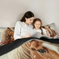 thumbnail image 4 of Manfei Western Farm Horse Queen Comforter Set,Xmas Red Berry Bedding Sets,Merry Christmas Bedding Comforter Set For Boys Girls,Microfiber Bedroom Decor Reversible,3 Pieces, 4 of 7