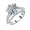 White, variant on Sparkling Round Cut Moissanite Engagement Rings for Women 5 Carat D Color VVS1 S925 Sterling Silver Lab Created Diamond Rings Anniversary Wedding Promise Ring with Certificate