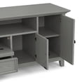 thumbnail image 6 of Simpli Home Amherst 72 inch Wide Solid Wood TV Stand in Fog Grey For TVs up to 80 inches, 6 of 14