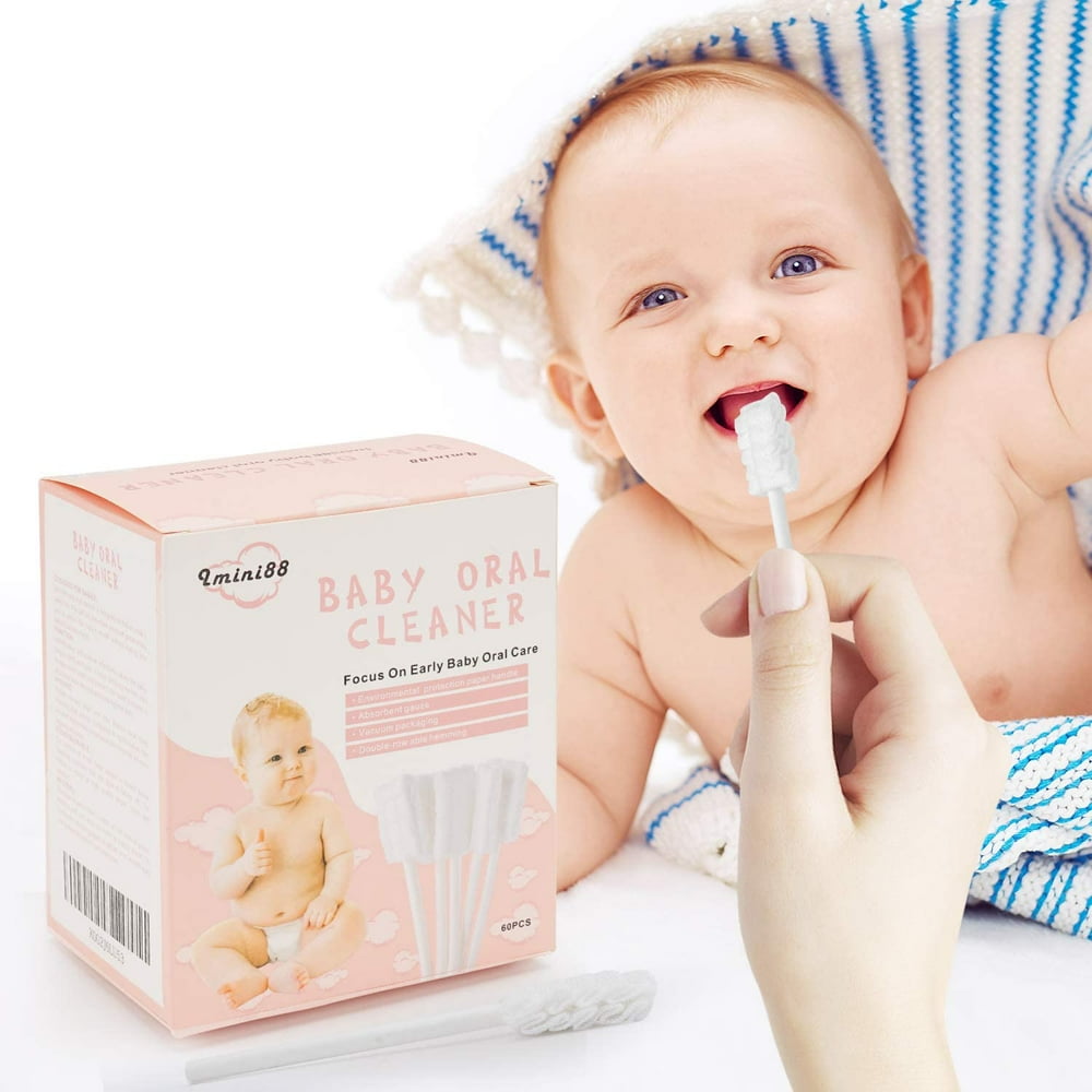 60Pcs Baby Toothbrush, Infant Toothbrush Clean Baby Gums Disposable