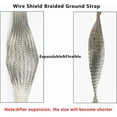 thumbnail image 4 of Wire Shielding Tinned Copper Flat Braid Cable Sleeving Ground Straps ESD EMI RFI Protector Flexible Mesh, 4 of 7