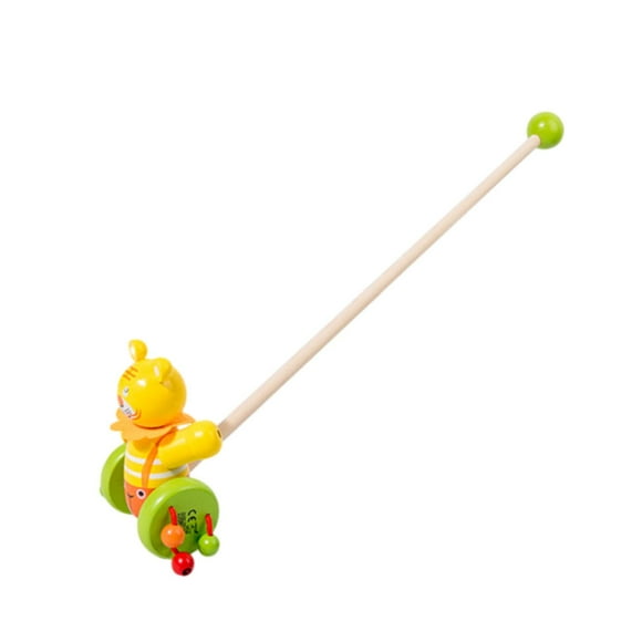 Runquan Push Along Walking Toys Early Development Activity Toys Crawling Balance Toy tiger