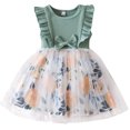 thumbnail image 2 of Wancir Girls Summer New Short Sleeve Dress Printed Gauze Princess Dress Birthday Dress Dress, 2 of 5