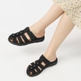 thumbnail image 6 of Ecetana Sandals for Women Closed Toe Flat Slide Sandals Hook Loop, 6 of 6
