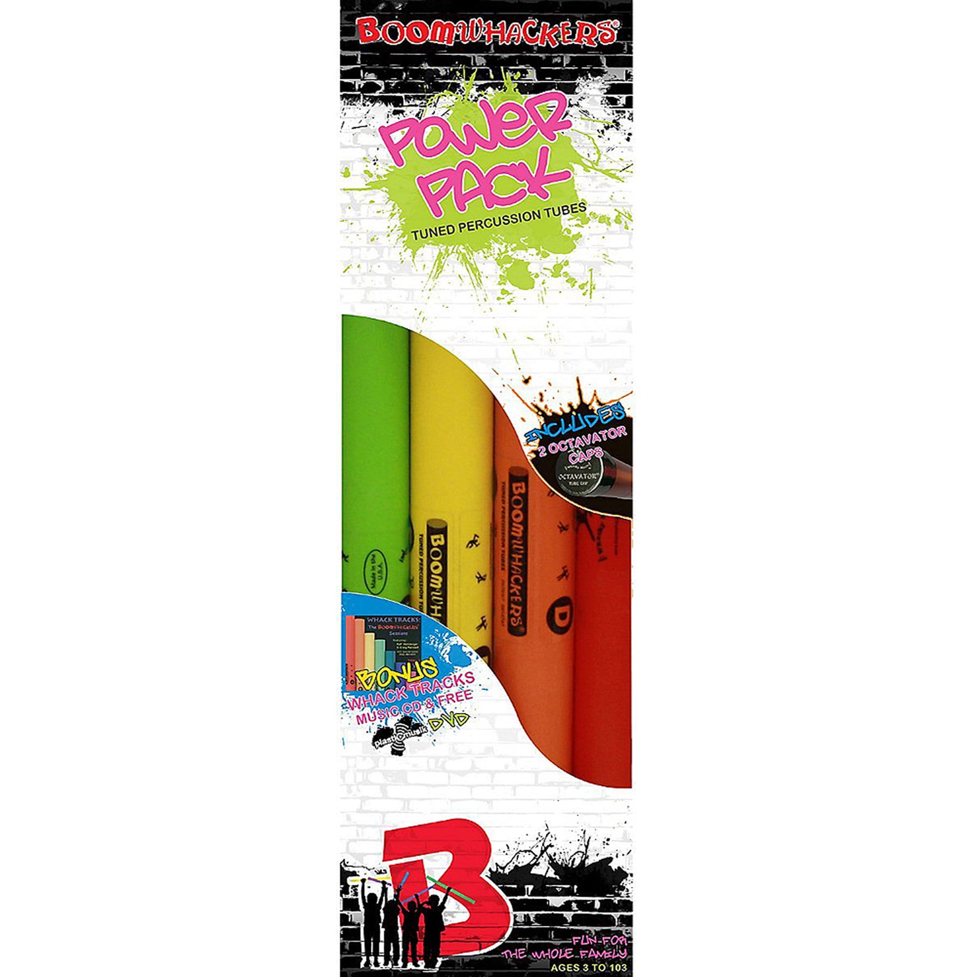 Boomwhacker Power Pack - Includes 8-Note Diatonic Set W/ Octivator Caps, Cdw1 'Whack Tracks' Cd & Info Dvd