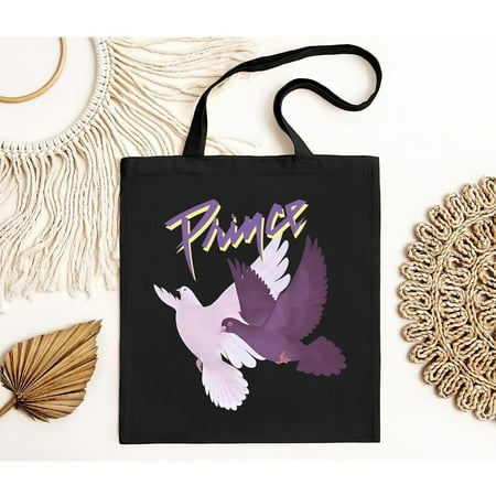 vintage New Prince When Doves Cry 1984 Mens Black Vintage Classic Tote Bag-TH21049