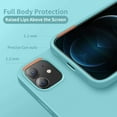 thumbnail image 3 of Designed for iPhone 12 Case, Designed for iPhone 12 Pro Case, Silicone Shockproof Phone Case with [Soft Anti-Scratch Microfiber Lining] 6.1 inch, Sea Blue, 3 of 5