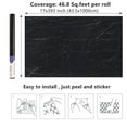 thumbnail image 7 of Arthome Peel and Stick Wallpaper, Marble Contact Paper, Self Adhesive, Easy to Clean, Vinyl Film for Furniture Countertop, Distressed Plank Grain Vintage Wall Covering (Black Marble, 17x393 Inches), 7 of 7