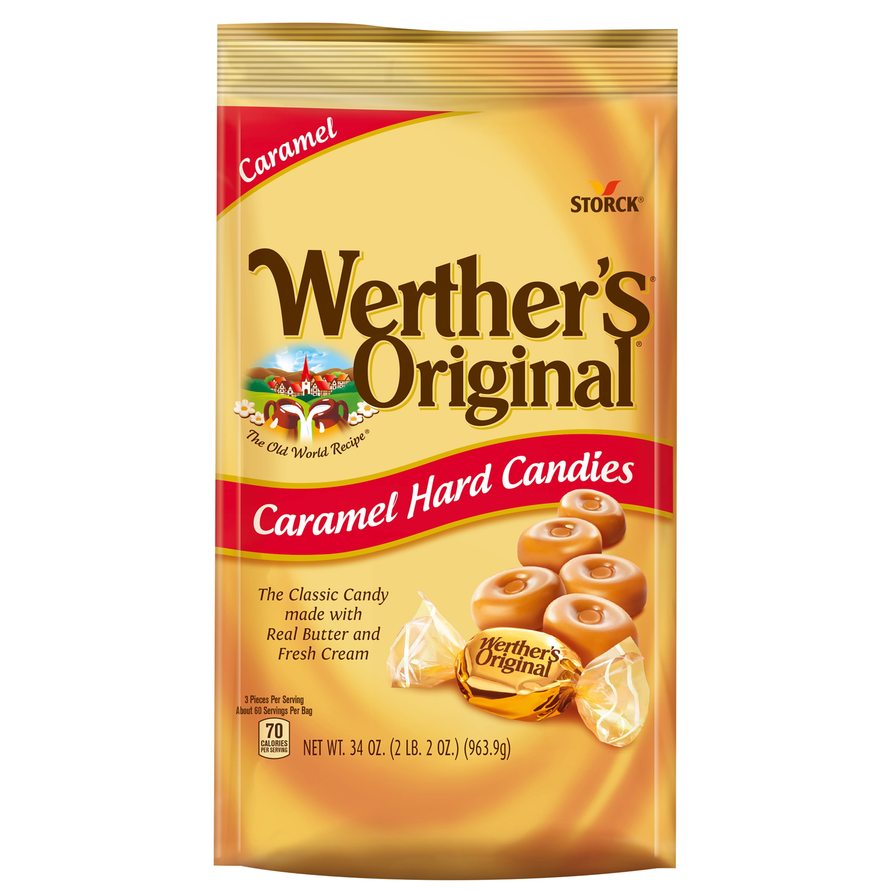 Werther's Original Hard Caramel Candy, 34 Oz