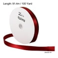 thumbnail image 2 of Unique Bargains 0.79' x 100 Yards Double Face Decorate Crafts Roll Satin Ribbon Wine Red, 2 of 5