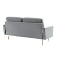 thumbnail image 6 of Divani Casa Huffine Modern Velvet and Metal Upholstered Sofa in Gray/Gold, 6 of 7