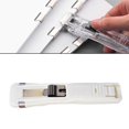 thumbnail image 3 of Handheld Paper Clip Removable Multipurpose Portable Binding Statiry Push Staplers Clamp Stapler for Dormitory Office Kitchen Home , White, 3 of 10