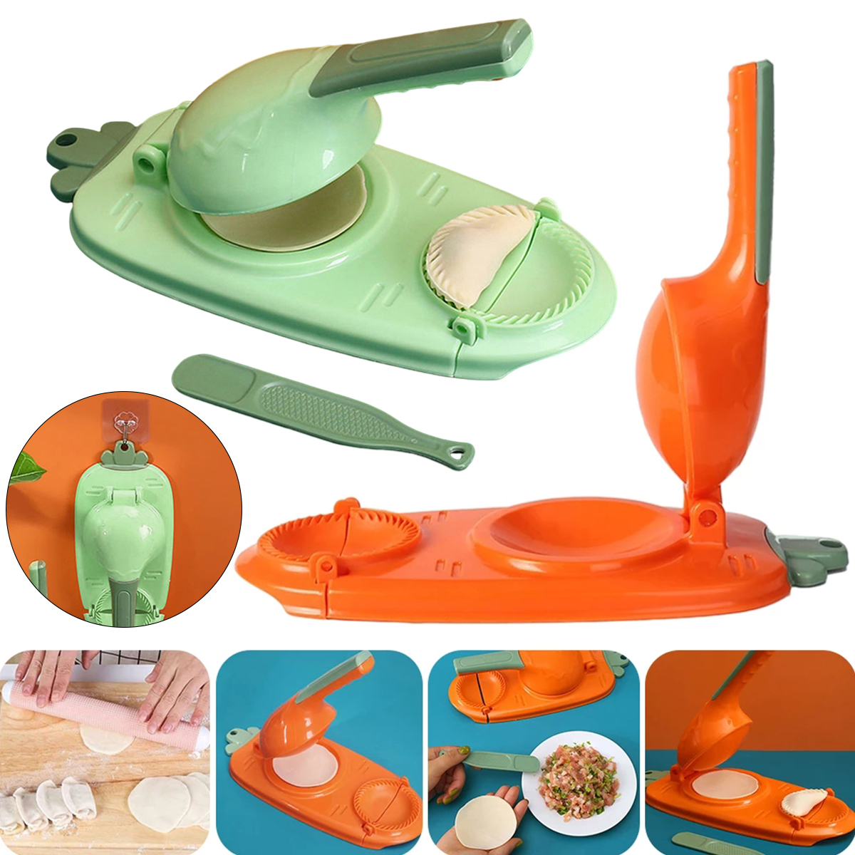 verlacoda Dumpling Skin Artifact Dumpling Maker 2 In 1 Plastic Dumpling