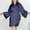 Navy, variant on Women's Plus Size Satin Kimono Robe Soft Sleepwear Nightgown Comfortable Wear Elegant Short Dress