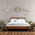 thumbnail image 1 of Acacia Kaylin 14 Inch Wood Platform Bed Frame with Headboard, Queen, Caramel, 1 of 5