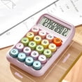 thumbnail image 4 of WKSCLPAI Cute Dopamine Colorway Calculator, Portable Multi-function Calculators with 12-Digit LCD Display, Small Desktop Calculator with Stylish Computing Mechanical Keyboard, Purple, 4 of 5