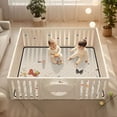 thumbnail image 2 of WOBOGO Butterfly Wildflower Pictures Baby Playmats Extra Large Waterproof Rollable Activity Pads for Toddlers 50×50inch, 2 of 7