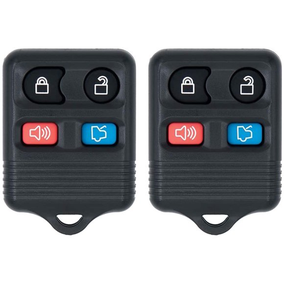 Keyless2Go New Replacement Shell Case and 4 Button Pad for Remote Key Fob with FCC CWTWB1U345 - Shell ONLY (2 Pack)