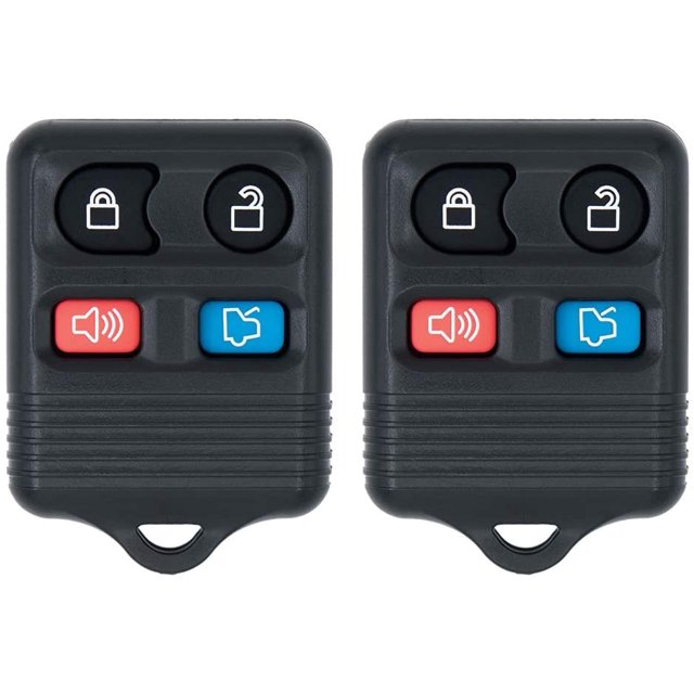 Keyless2Go New Replacement Shell Case and 4 Button Pad for Remote Key Fob with FCC CWTWB1U345 - Shell ONLY (2 Pack)