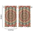 thumbnail image 4 of Artistic Spiritual Mandala Kitchen Curtains 2 Pack - 27.5Wx39L Inch Traditional Sacred Tribal Boho, Semi-Sheer Rod Pocket Window Treatment, 4 of 4