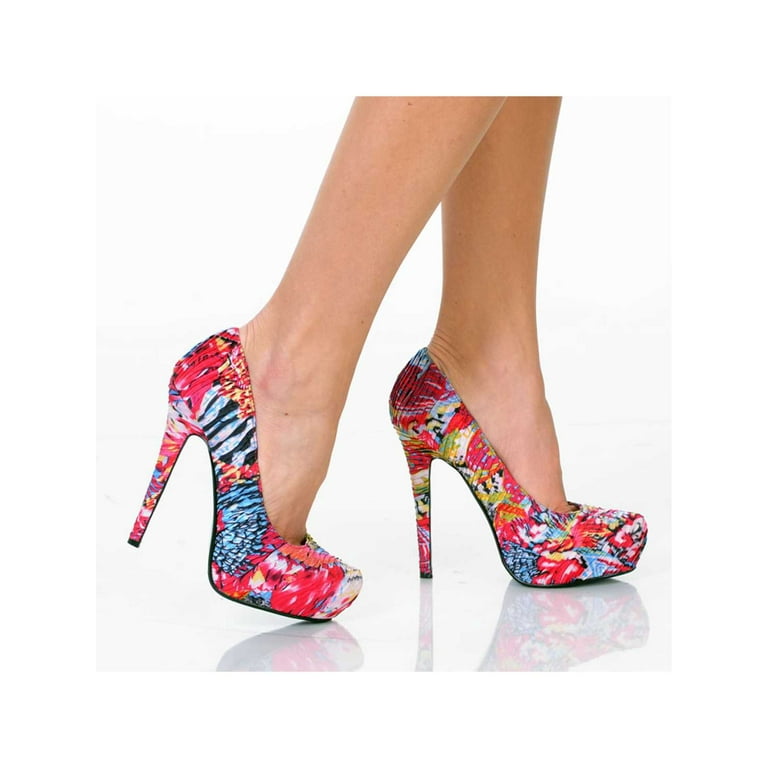 Multi color hot sale heels size 11