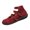 Red, variant on Willtoo Womens Ankle Strap Flat Shoes Casual Round Toe Walking Shoes with Metal Buckles Comfortable Non Slip Mary Janes